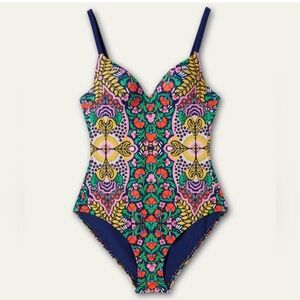 Boden Multicolor Patterned One Piece Swimsuit